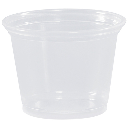 Partners Brand Plastic Portion Cups, 1 oz., Clear, PK 2500 PORT100